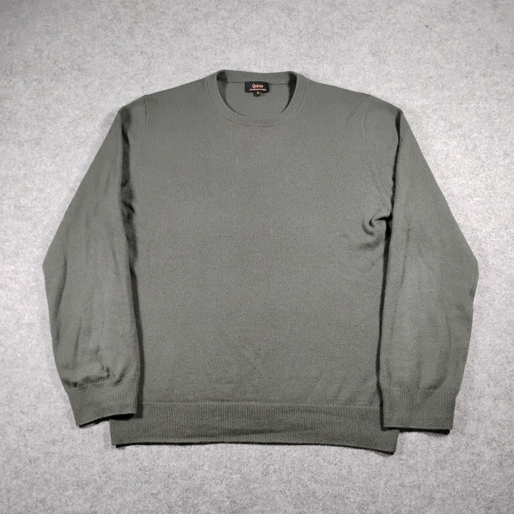 Quince Mongolian Cashmere 2.0 Crewneck Sweater Men M Moss Green Pullover Knit